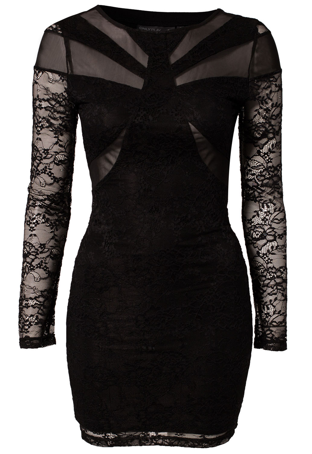 F2322  Lace Mesh Sexy Bodycon Dress